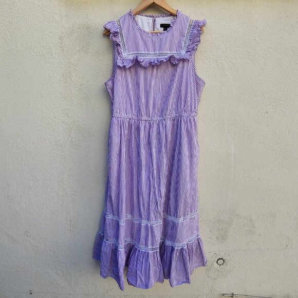 J Crew Tiered Ruffle Dress - Picture 2 of 6